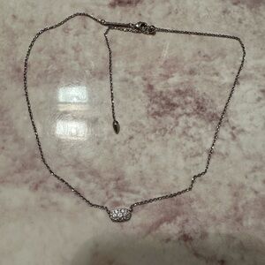 Kendra Scott Silver Necklace with Crystal Accent